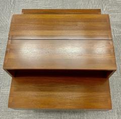 Pair Mid Century Modern Step End Tables Nightstands Nakashima Style American - 2485756