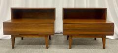 Pair Mid Century Modern Step End Tables Nightstands Nakashima Style American - 2485765