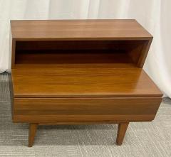 Pair Mid Century Modern Step End Tables Nightstands Nakashima Style American - 2485768