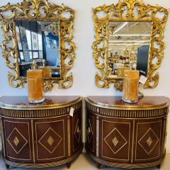 Pair Mid Century Modern Table Lamps Goatskin and Lucite Manner Karl Springer - 3055735