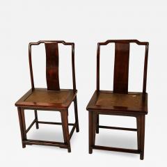 Pair Ming Dynasty style 19 century Chinese Chairs - 3017509