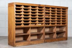 Pair Monumental English Oak Haberdashery Cabinets - 2888487