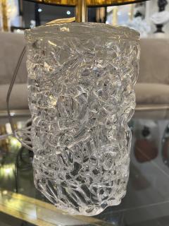 Pair Murano glass and brass table lamps - 3377035