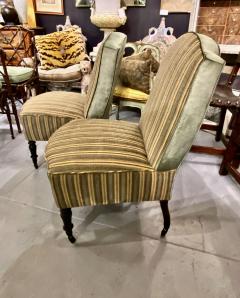 Pair Napoleon III Chauffeuses or Slipper Chairs - 2584503