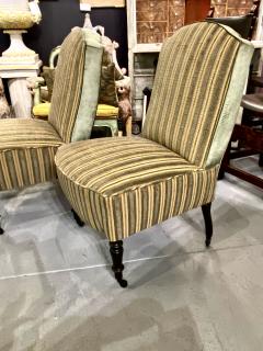 Pair Napoleon III Chauffeuses or Slipper Chairs - 2584505