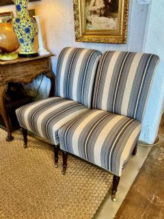 Pair Napoleon III Slipper Chairs - 4362436