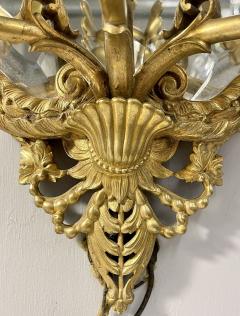 Pair Neoclassical Style Wall Sconces Bronze Three Arm Light with Fairy Figures - 2936728
