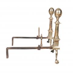 Pair Of 18th Century Boston Federal Bell Metal Andirons - 4271303