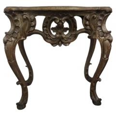 Pair Of 18th Century Italian Baroque Giltwood Console Tables - 3667909