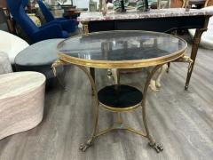 Pair Of 19th Century French Louis XVI Style Bronze And Marble Tables - 3831778