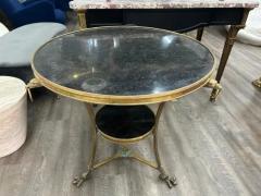 Pair Of 19th Century French Louis XVI Style Bronze And Marble Tables - 3831809