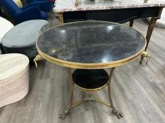 Pair Of 19th Century French Louis XVI Style Bronze And Marble Tables - 3831815