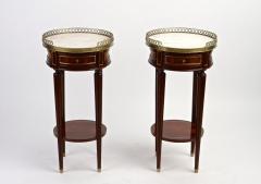 Pair Of 19th Century French Mahogany Gueridon Side Tables France circa 1870 - 3483781