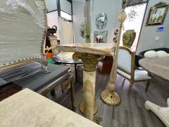 Pair Of 19th Century French Neoclassical Style Marble And Bronze Pedestals - 4302550