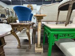 Pair Of 19th Century French Neoclassical Style Marble And Bronze Pedestals - 4302552