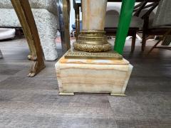 Pair Of 19th Century French Neoclassical Style Marble And Bronze Pedestals - 4302555