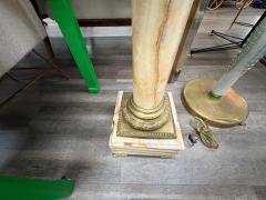 Pair Of 19th Century French Neoclassical Style Marble And Bronze Pedestals - 4302558