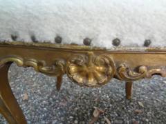 Pair Of 19th Century French Regence Style Giltwood Ottomans Or Benches - 3667922