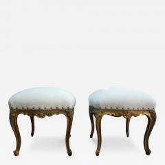 Pair Of 19th Century French Regence Style Giltwood Ottomans Or Benches - 3671804