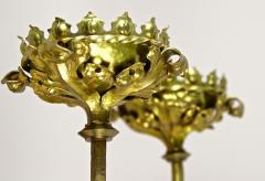 Pair Of 19th Century Gilt Baroque Candle Wall Sconces Austria circa 1890 - 3373289