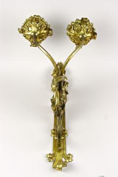 Pair Of 19th Century Gilt Baroque Candle Wall Sconces Austria circa 1890 - 3373290