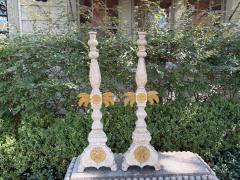 Pair Of 19th Century Italian Baroque Style Prickets - 4487594