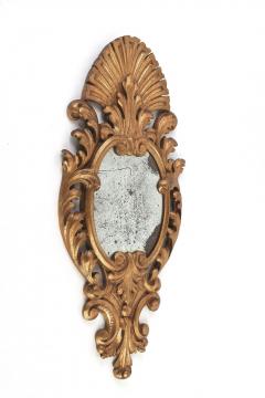 Pair Of 19th Century Italian Gilt Wall Mirrors Handcarved IT ca 1850 - 4193503