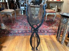 Pair Of 19th Century Italian Iron And Leather Benches - 4136558