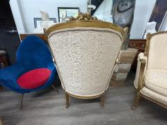 Pair Of 19th Century Louis XV Giltwood Bergeres - 4302563