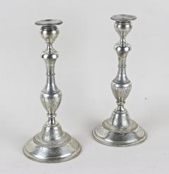 Pair Of 19th Century Silver Candlesticks Diana Head Hallmark AT ca 1870 - 3386325
