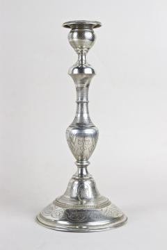 Pair Of 19th Century Silver Candlesticks Diana Head Hallmark AT ca 1870 - 3386326