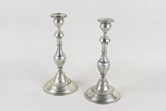 Pair Of 19th Century Silver Candlesticks Diana Head Hallmark AT ca 1870 - 3386332