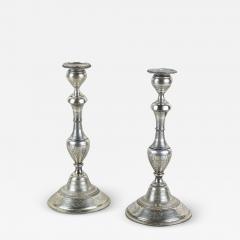 Pair Of 19th Century Silver Candlesticks Diana Head Hallmark AT ca 1870 - 3391129