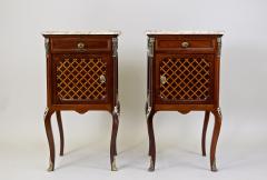 Pair Of 19th Century Transitional Pillar Commodes Side Tables France ca 1870 - 3370422