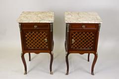 Pair Of 19th Century Transitional Pillar Commodes Side Tables France ca 1870 - 3370423