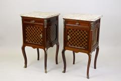 Pair Of 19th Century Transitional Pillar Commodes Side Tables France ca 1870 - 3370428