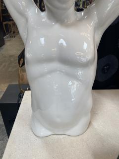 Pair Of 2 Italian Ceramic Sculpture Table Lamps 1960s - 2552797