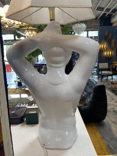 Pair Of 2 Italian Ceramic Sculpture Table Lamps 1960s - 2552803