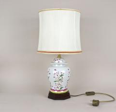 Pair Of 20th Century Ceramic Table Lamps With Lampshades Italy ca 1970s - 3871956