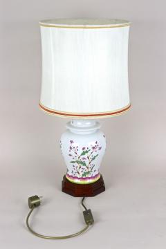 Pair Of 20th Century Ceramic Table Lamps With Lampshades Italy ca 1970s - 3871958