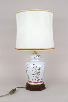 Pair Of 20th Century Ceramic Table Lamps With Lampshades Italy ca 1970s - 3871960