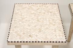 Pair Of 20th Century Italian Travertine Stone Side Tables Italy 1980 - 3822922