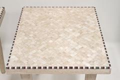 Pair Of 20th Century Italian Travertine Stone Side Tables Italy 1980 - 3822923