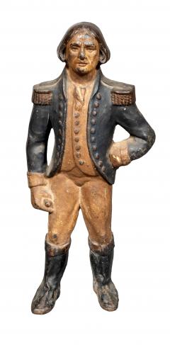 Pair Of American Cast Iron George Washington Andirons - 4292656