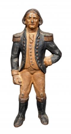 Pair Of American Cast Iron George Washington Andirons - 4292659