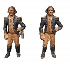 Pair Of American Cast Iron George Washington Andirons - 4292681