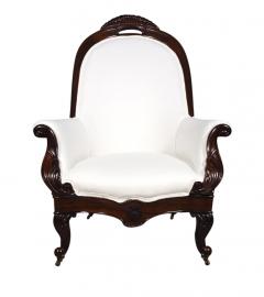 Pair Of American Victorian Rosewood Armchairs - 3741254