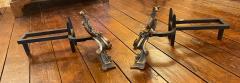 Pair Of Andiron Louis XV In Bronze 19 Century - 2691765