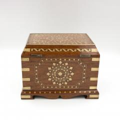 Pair Of Anglo Indian Brass Inlaid Hardwood Boxes Circa 1890  - 2604910