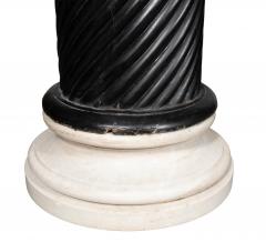 Pair Of Anglo Indian Ebonized Teak And Marble Columns - 4614995